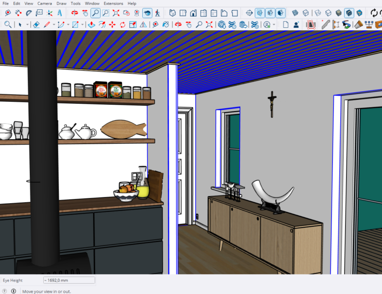 Wall, floors and ceilings in SketchUp