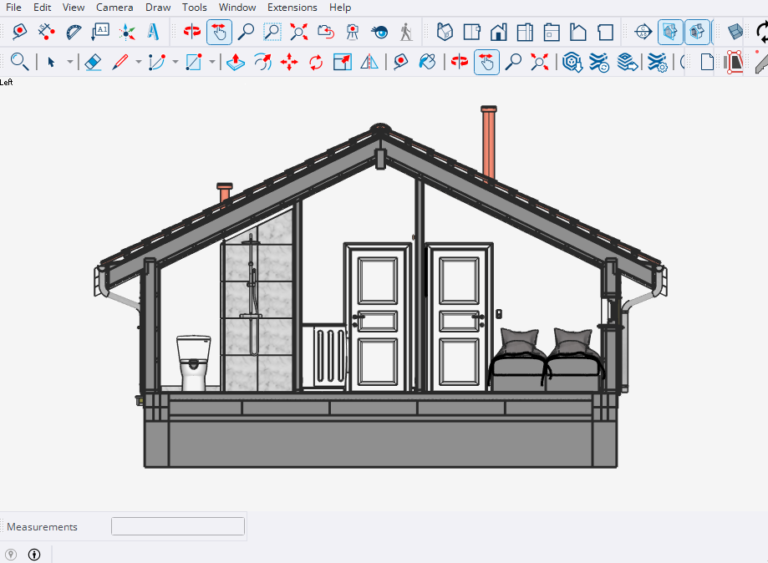 Section view of 3d model