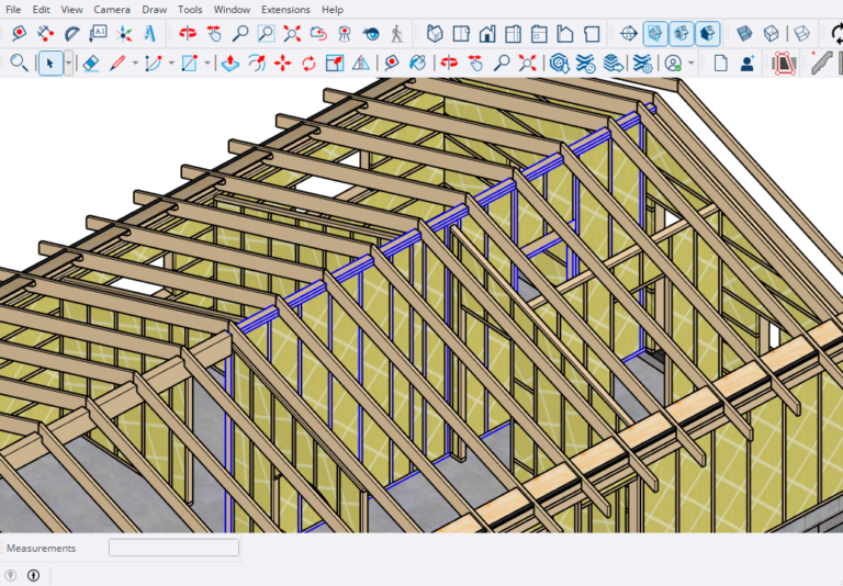 Inner walls in SketchUp