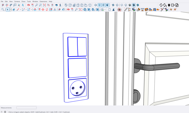 Electrical outlets in Sketchup