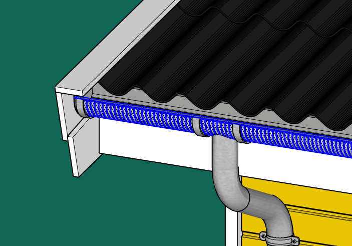 Gutter detail in sketchup