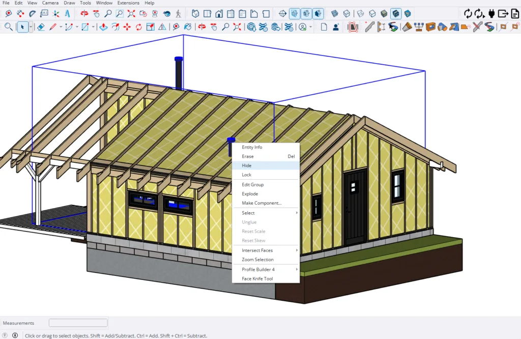 Insulation on SketchUp model