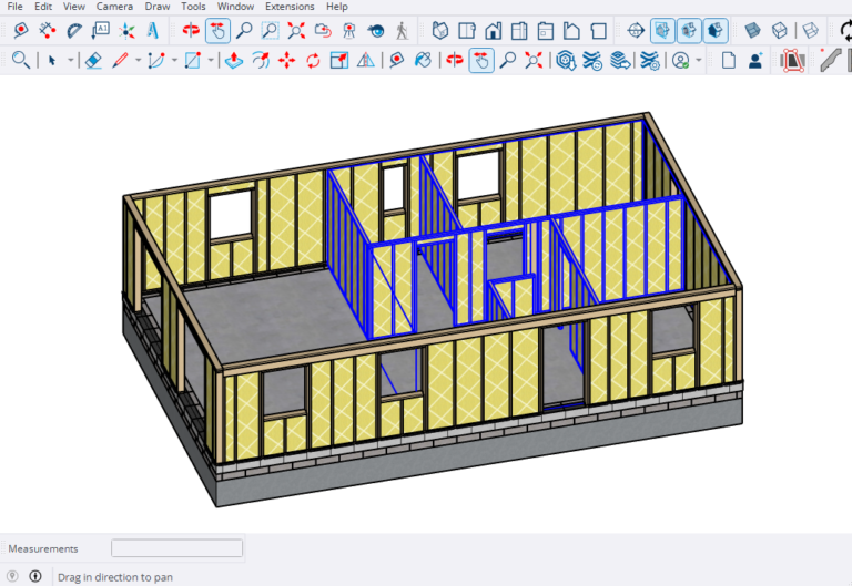 Interior walls in SketchUp