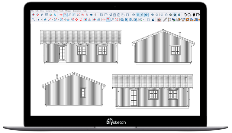 Elevation plans in SketchUp