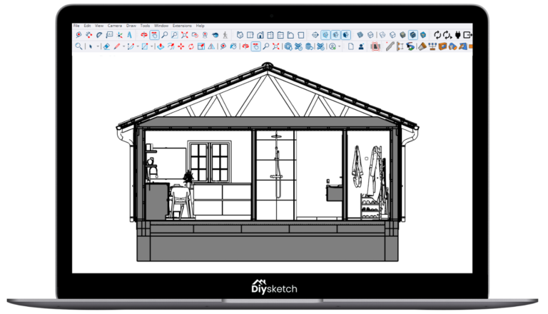 Section plan in Sketchup