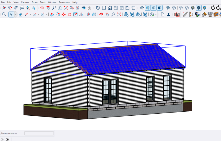 Roof tiles on SketchUp model