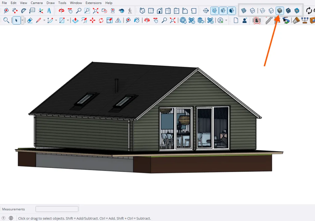 Shaded mode in SketchUp