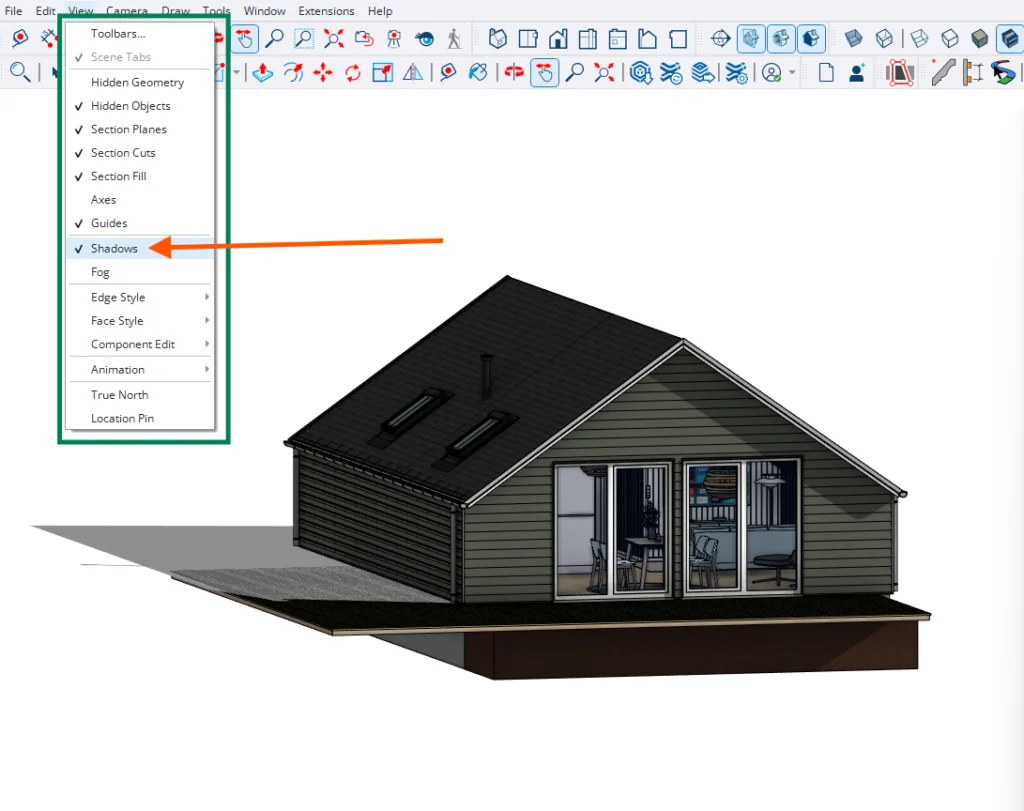 Shadow setting in SketchUp