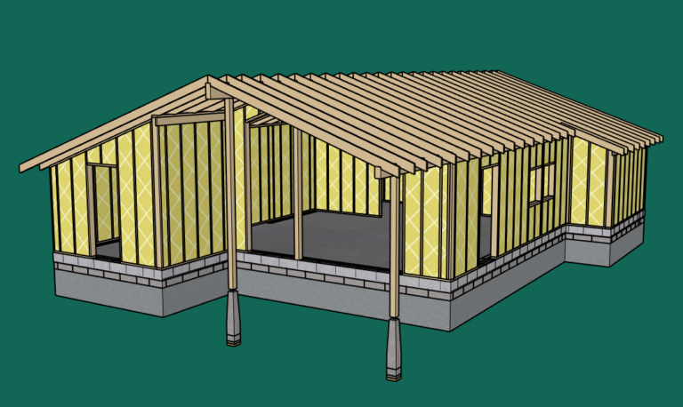 Structural detail on SketchUp model