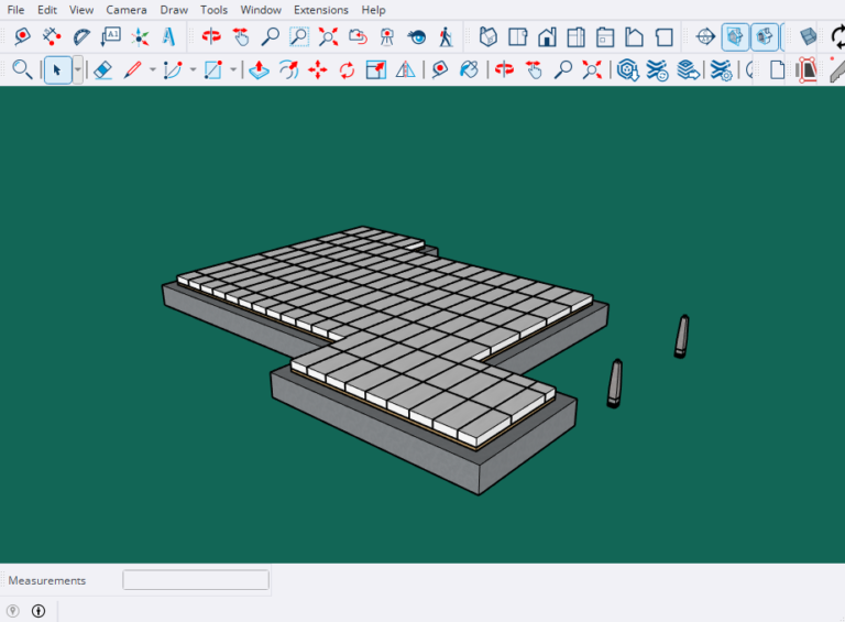 Foundation with insulation in SketchUp