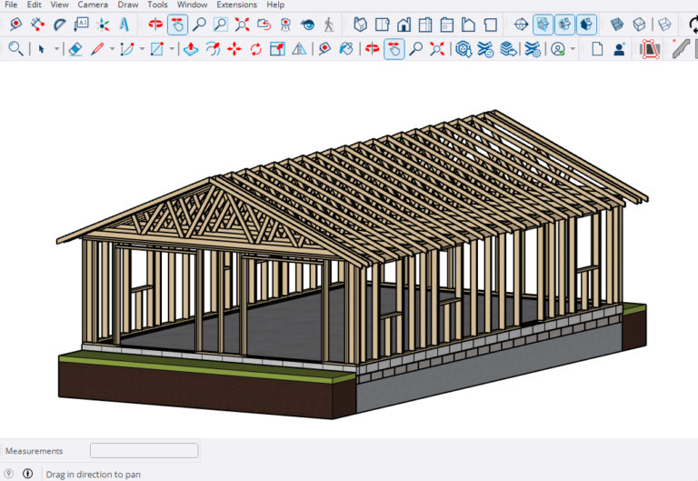 Structural details viewed in SketchUp