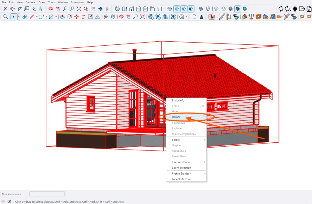 Unlocked SketchUp model