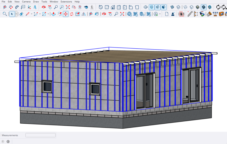 Ventilation battens on house model