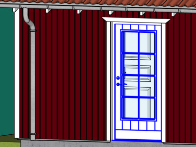 Door seen on SketchUp model