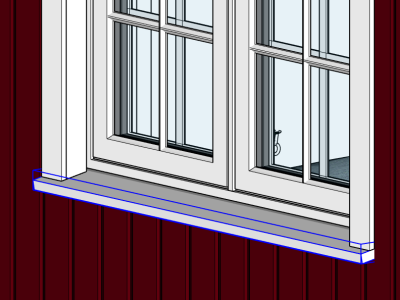 Window sill in SketchUp